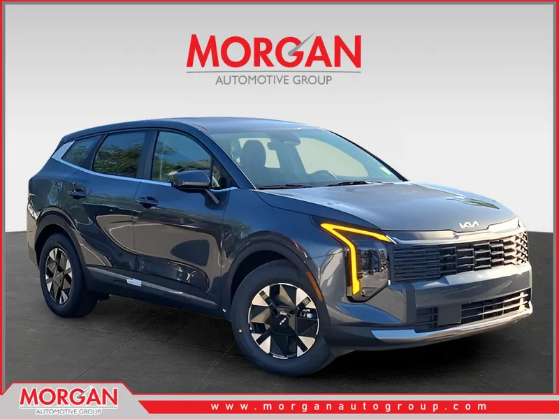 2026 Kia Sportage Hybrid LX in Gray — front three-quarter view