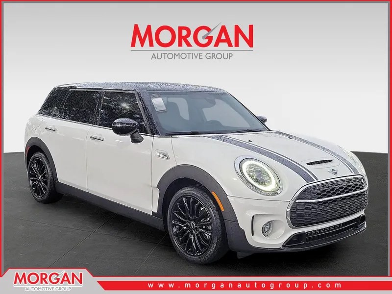 2023 MINI Clubman Cooper S Classic in Nanuq White Metallic — front three-quarter view