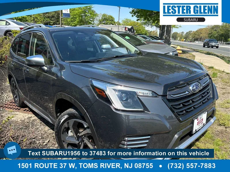 2023 Subaru Forester Touring in Magnetite Gray Metallic — front three-quarter view