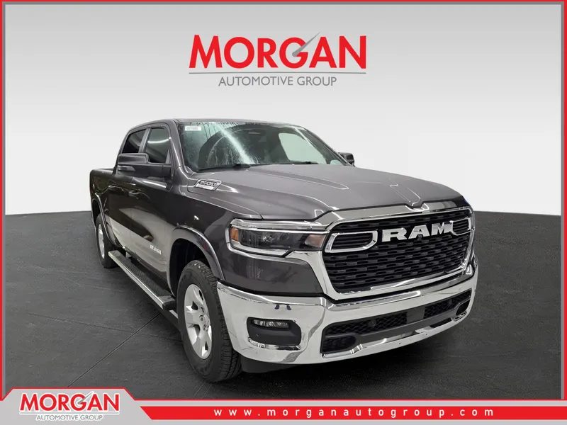2026 Ram 1500 Big Horn in Granite Crystal Metallic Clearcoat — front three-quarter view