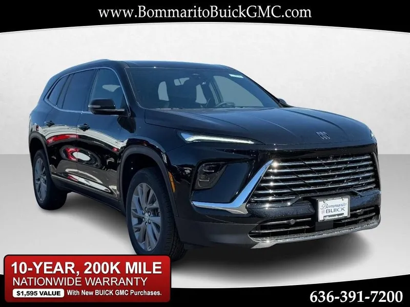 2026 Buick Enclave Preferred in Ebony Twilight Metallic — front three-quarter view