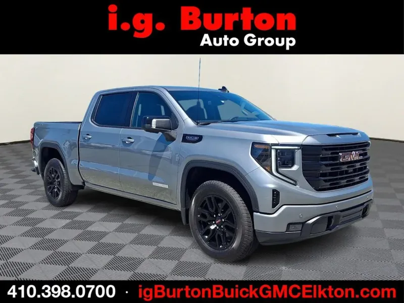2026 GMC Sierra 1500 Elevation in Sterling Metallic — front three-quarter view