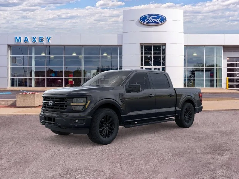 2026 Ford F-150 XLT in Agate Black Metallic — front three-quarter view