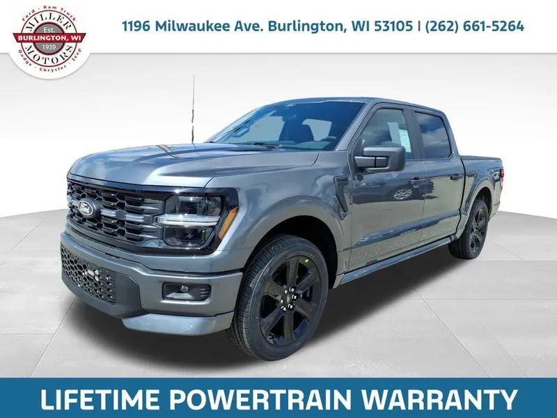 2026 Ford F-150 STX in Gray Metallic — front three-quarter view