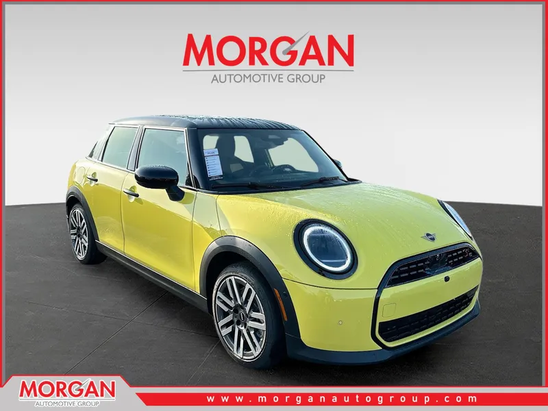 2026 MINI Cooper S Iconic in Yellow — front three-quarter view