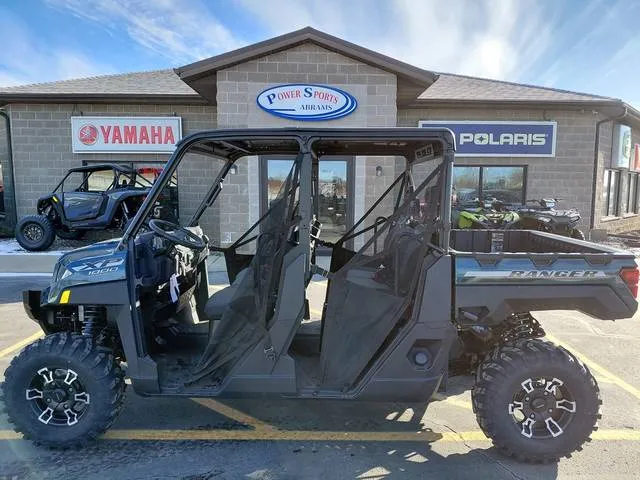 2026 Polaris® Ranger Crew XP 1000 Premium Blue Labyrinth — front three-quarter view