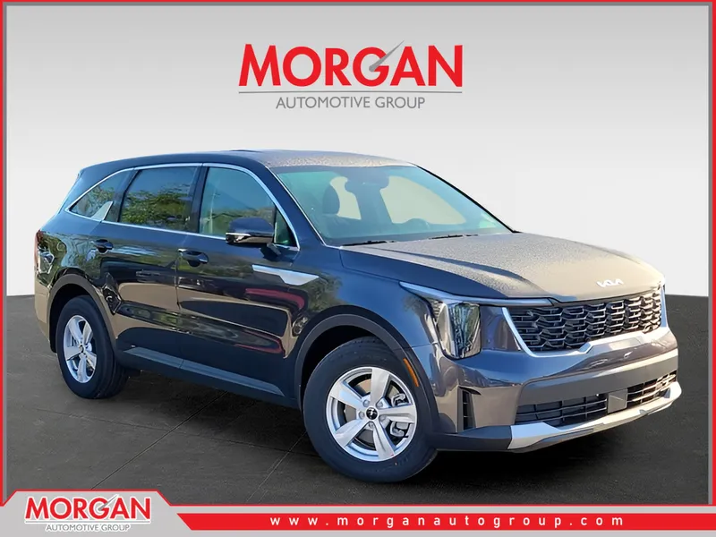 2026 Kia Sorento LX in Gray — front three-quarter view