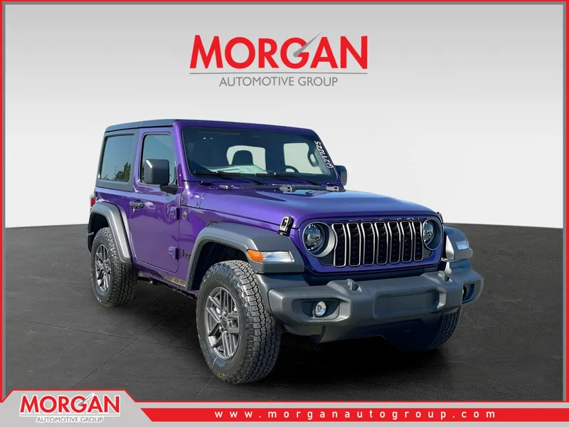2026 Jeep Wrangler Sport S in Purple — front three-quarter view