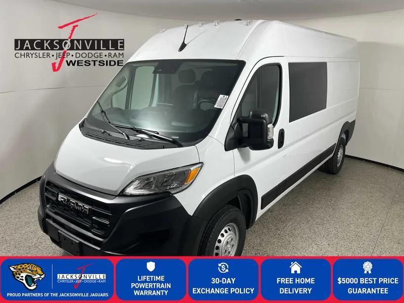 2026 RAM ProMaster Tradesman in Bright White Clear-Coat Exterior Paint — front three-quarter view