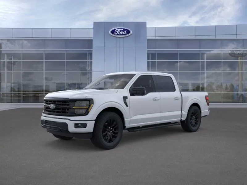 2026 Ford F-150 in Oxford White — front three-quarter view