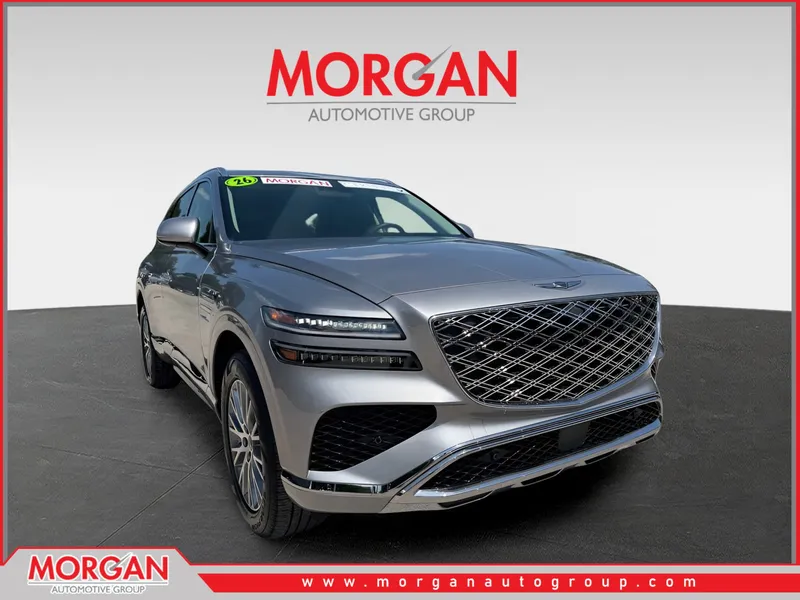 2026 Genesis GV80 2.5T in Savile Silver — front three-quarter view