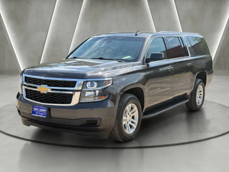 2017 Chevrolet Suburban LT in Pepperdust Metallic — front three-quarter view