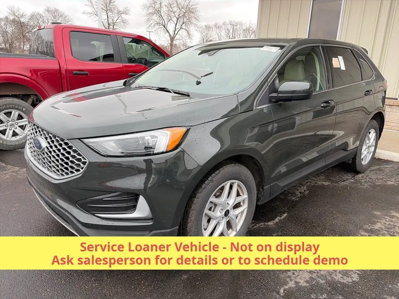 2024 Ford Edge SEL AWD in Forged Green Metallic — front three-quarter view
