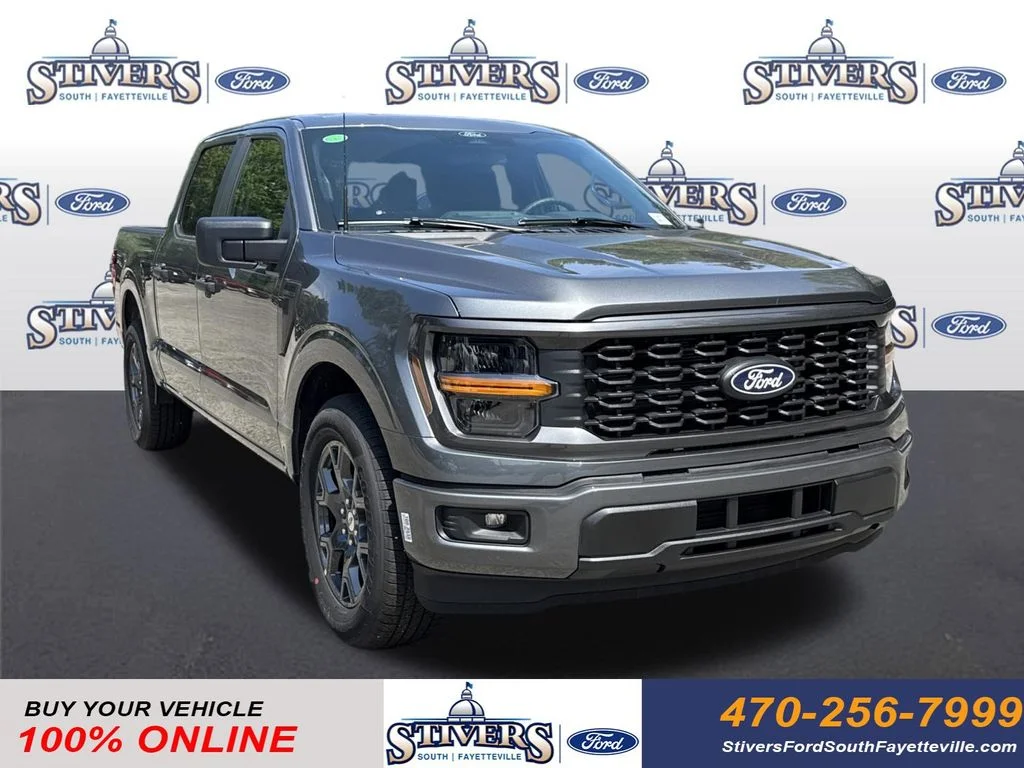 2026 Ford F-150 STX in Gray — front three-quarter view