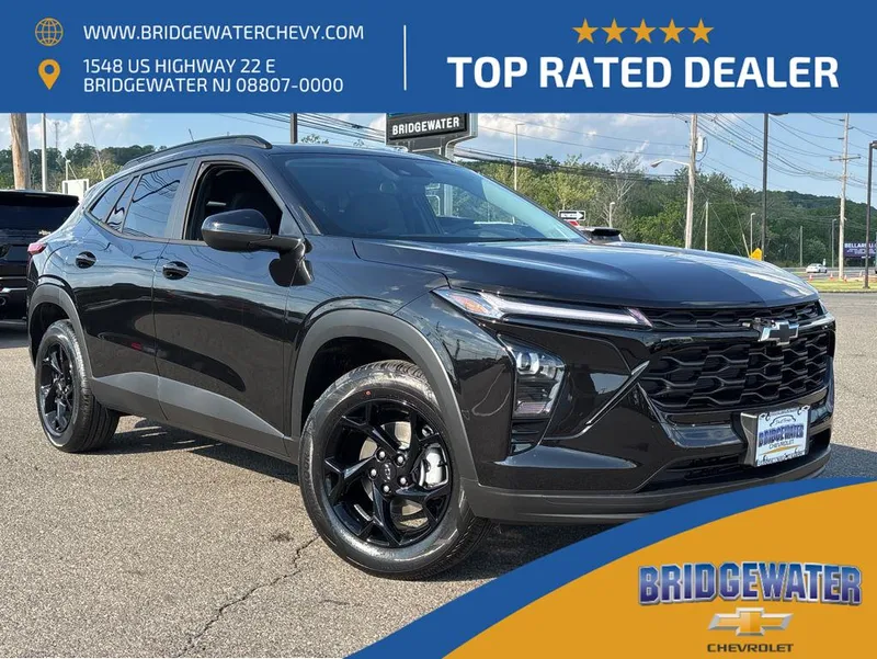 2026 Chevrolet Trax LT in Mosaic Black Metallic — front three-quarter view