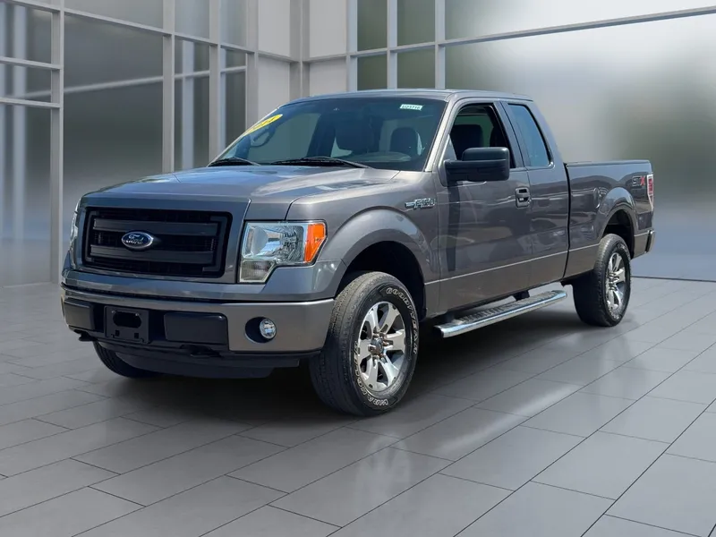 2014 Ford F-150 STX in Sterling Gray Metallic — front three-quarter view