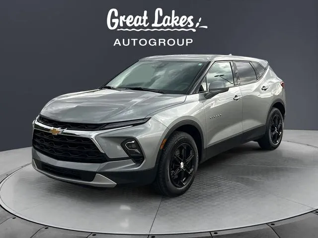 2023 Chevrolet Blazer LT in Sterling Gray Metallic — front three-quarter view
