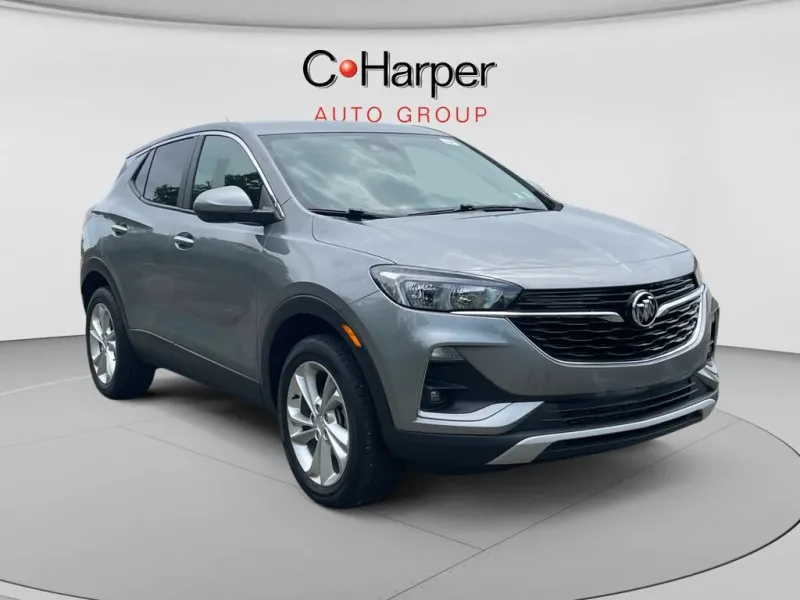 2023 Buick Encore GX Preferred in Moonstone Gray Metallic — front three-quarter view