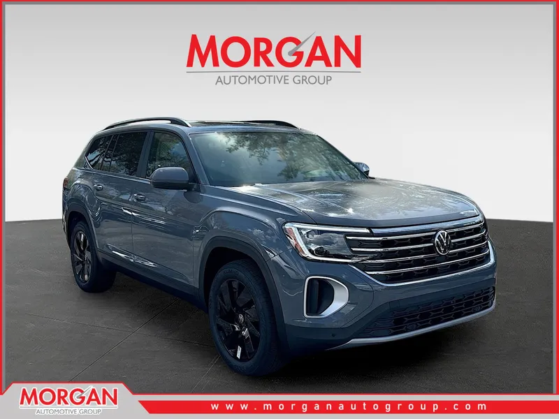 2026 Volkswagen Atlas 2.0T SE w/Technology in Gray — front three-quarter view