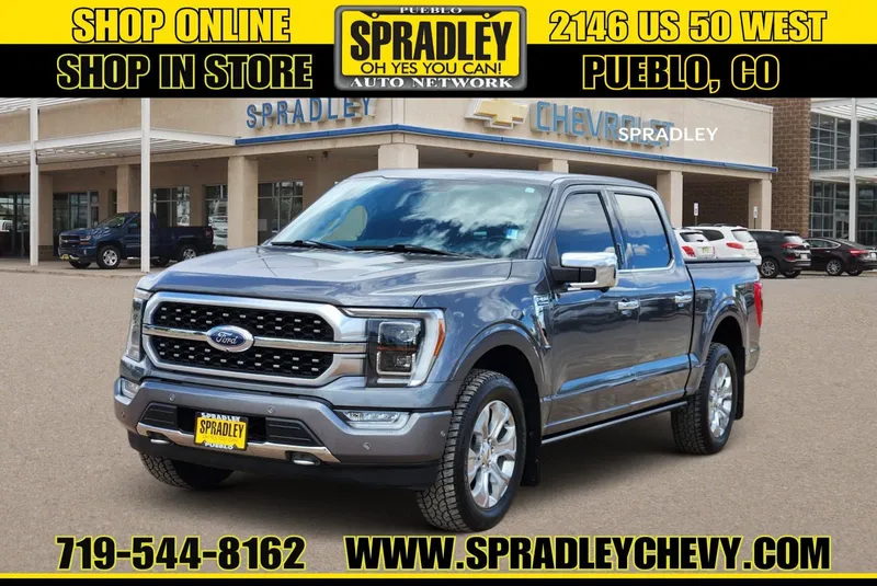 2021 Ford F-150 XL in Gray — front three-quarter view