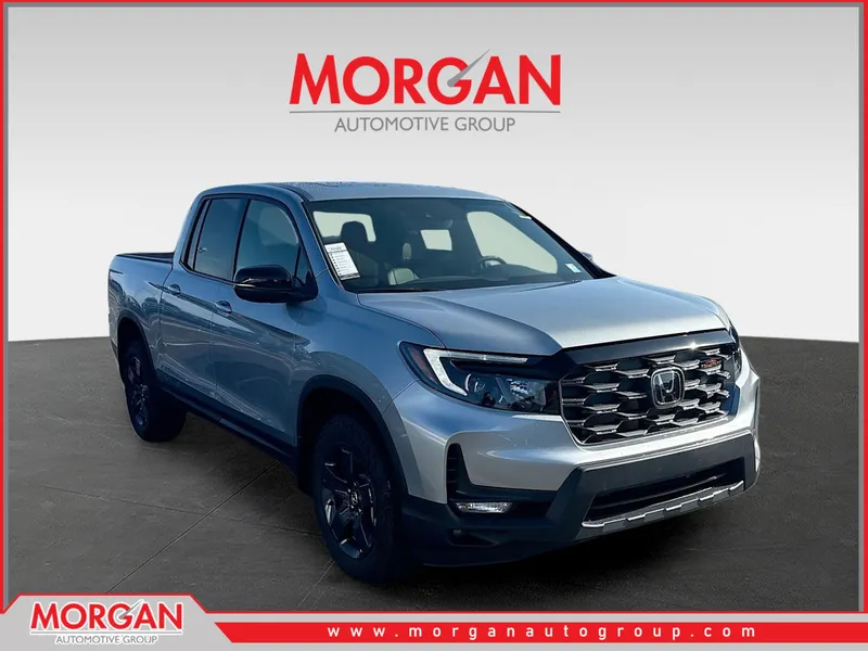 2026 Honda Ridgeline TrailSport in Solar Silver Metallic — front three-quarter view