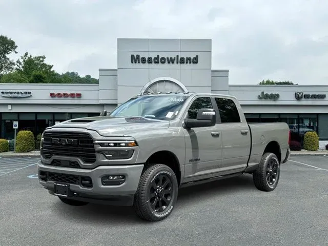 2026 RAM 2500 Laramie in Ceramic Gray Clear-Coat Exterior Paint — front three-quarter view