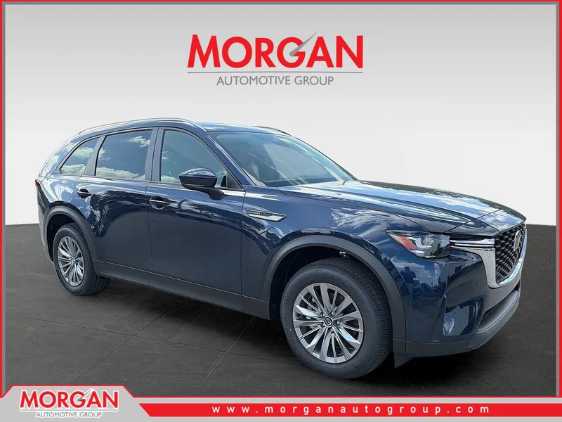 2026 Mazda CX-90 Select in Deep Crystal Blue Mica — front three-quarter view