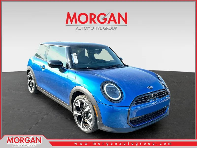 2026 MINI Cooper Signature Plus in Blue — front three-quarter view