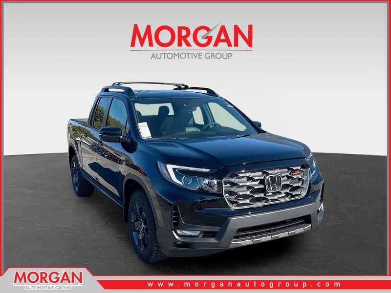 2026 Honda Ridgeline TrailSport in Crystal Black Pearl — front three-quarter view
