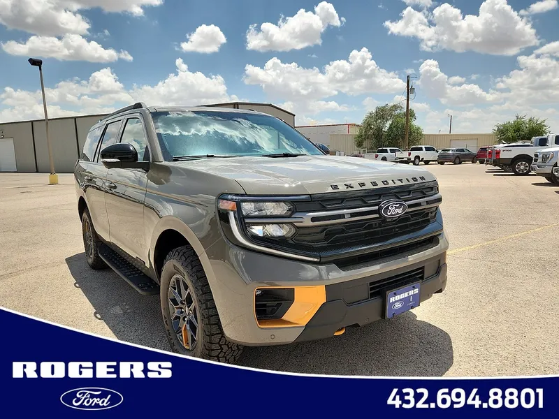 2027 Ford Expedition Tremor in Gray — front three-quarter view