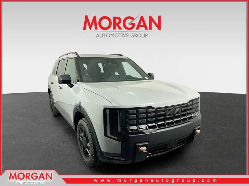2027 Kia Telluride X-Pro SX-Prestige in Wolf Gray — front three-quarter view
