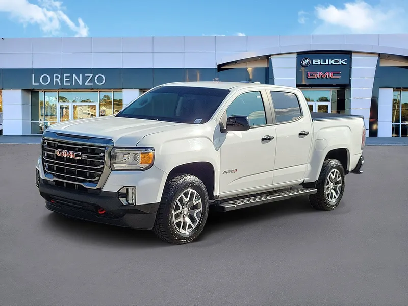 2021 GMC Canyon AT4 - Leather in Summit White — front three-quarter view