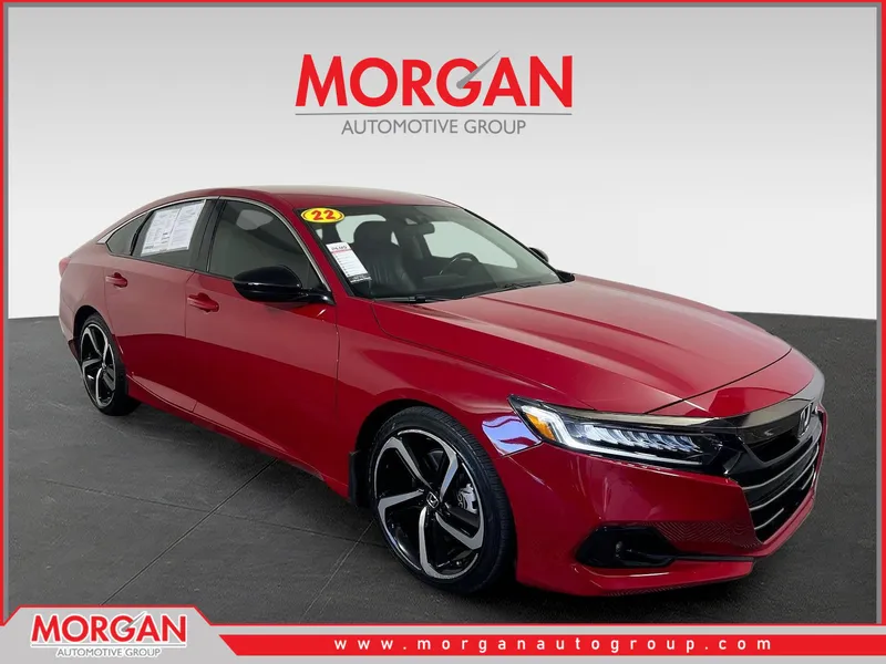 2022 Honda Accord Sport Special Edition in San Marino Red — front three-quarter view