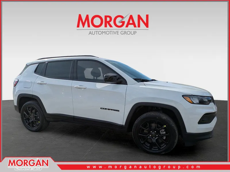 2026 Jeep Compass Latitude in White/off-white — front three-quarter view