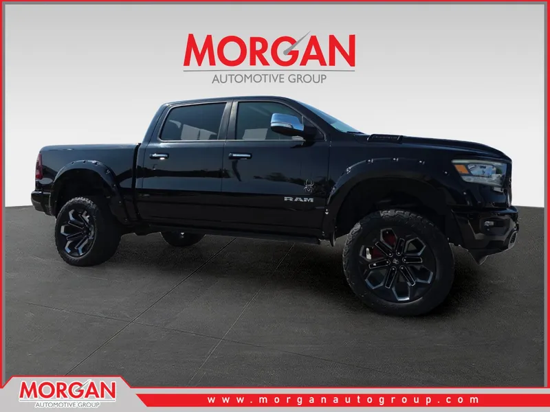 2022 Ram 1500 Laramie in Black — front three-quarter view