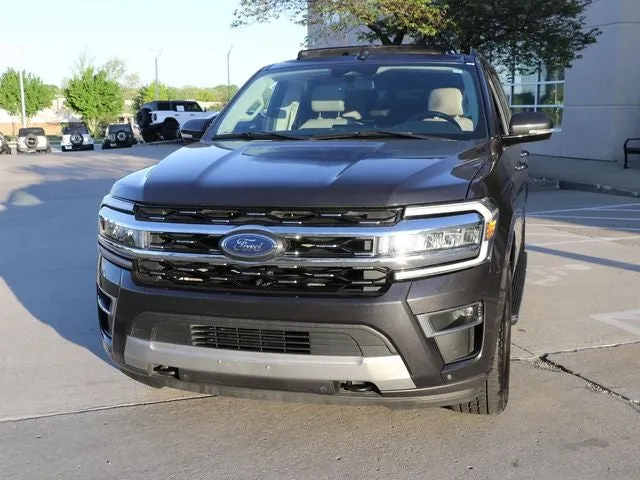 2022 Ford Expedition Limited in Dark Matter Metallic — front three-quarter view