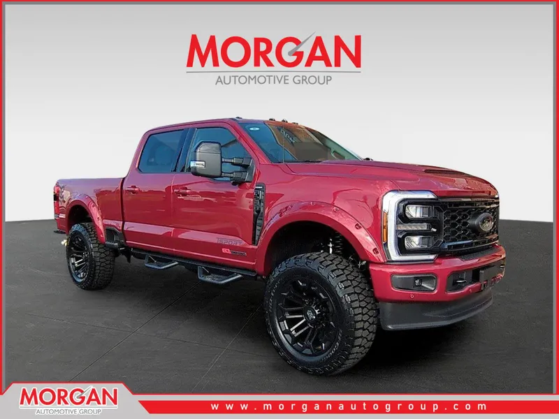 2026 Ford F-250SD Lariat in Red — front three-quarter view