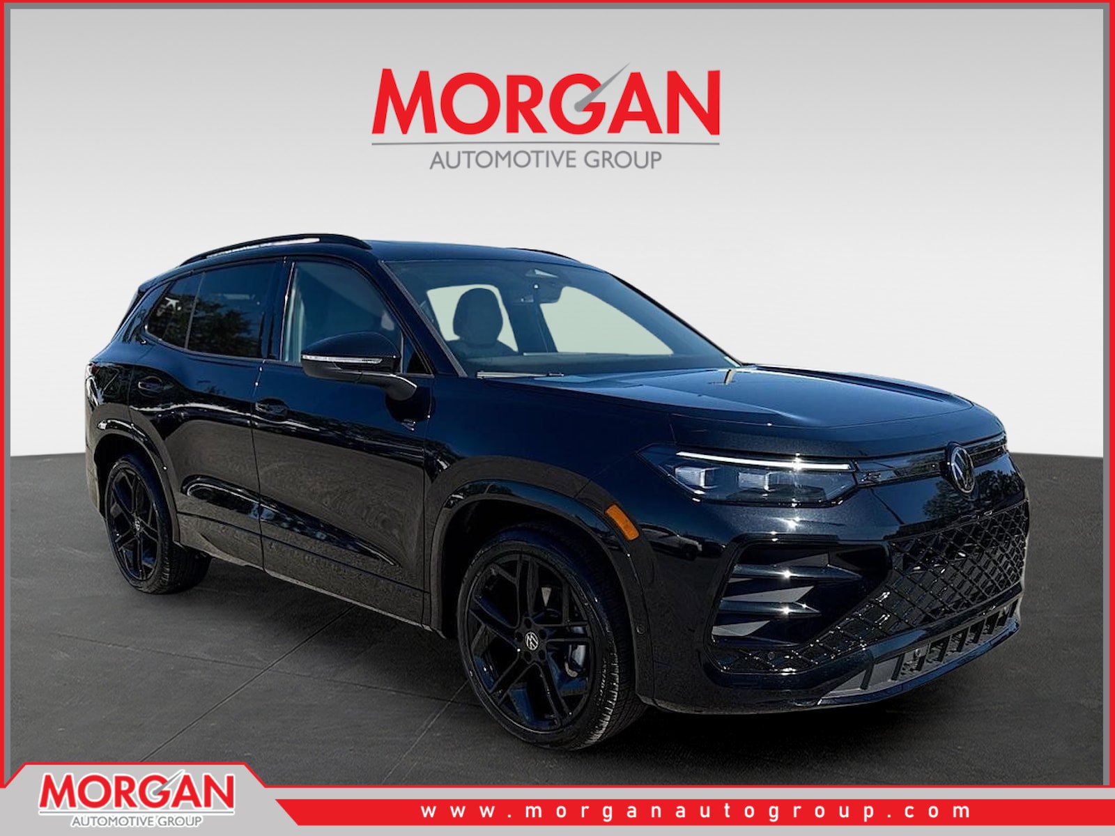 2026 Volkswagen Tiguan SE R-Line Black in Black — front three-quarter view