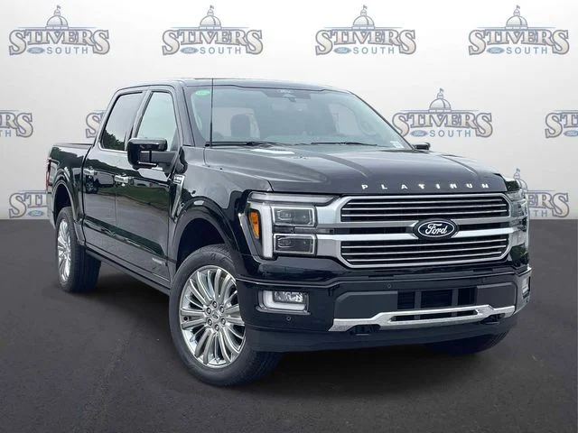2026 Ford F-150 Platinum in Black — front three-quarter view