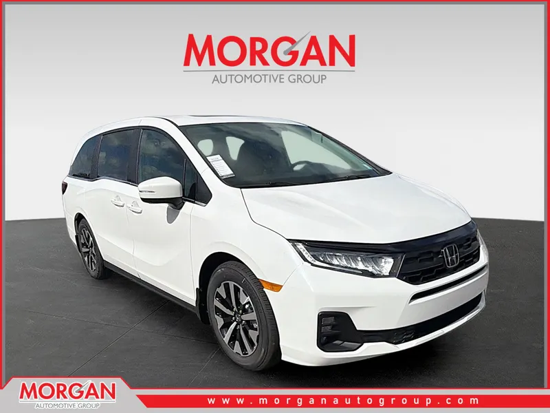 2026 Honda Odyssey EX-L in Platinum White Pearl — front three-quarter view