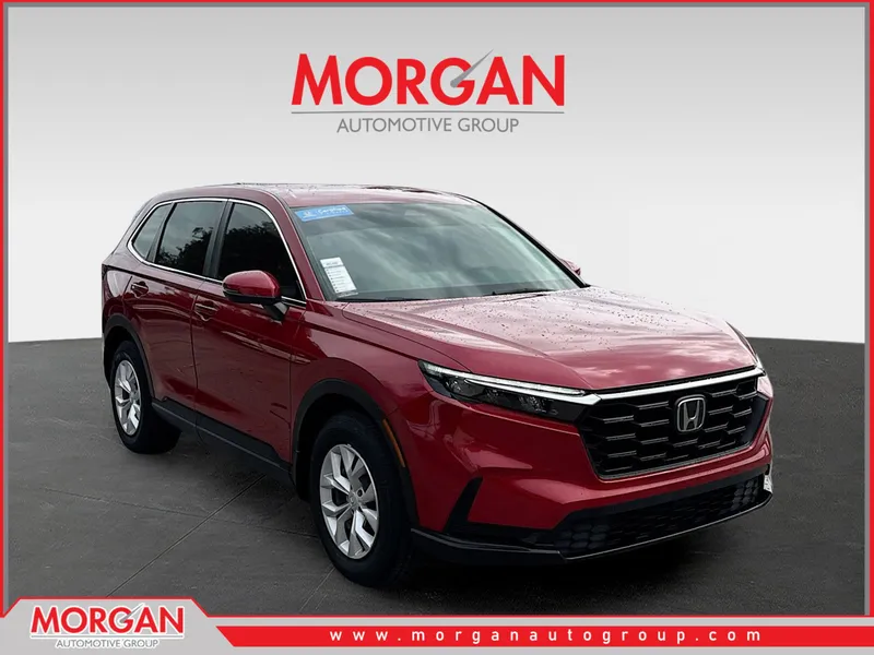 2024 Honda CR-V LX in Radiant Red Metallic — front three-quarter view