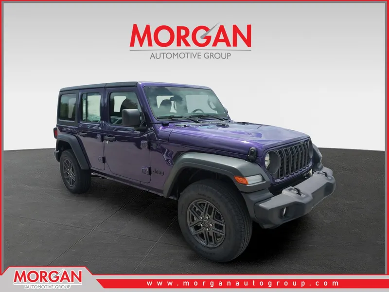 2026 Jeep Wrangler Sport in Purple — front three-quarter view