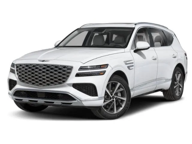 2026 Genesis GV80 3.5T PRESTIGE in Storr Green Matte — front three-quarter view