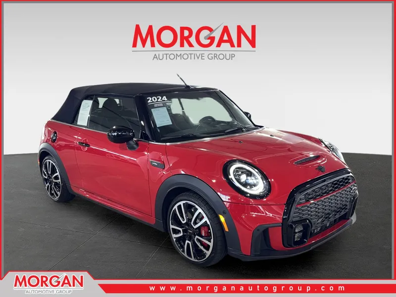 2024 MINI John Cooper Works Iconic in Red — front three-quarter view