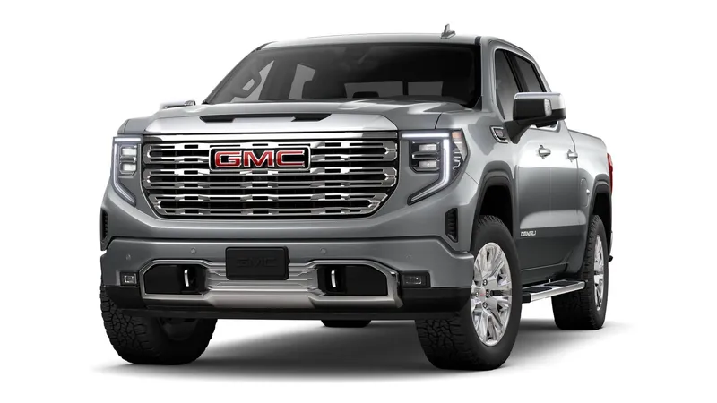 2026 GMC Sierra 1500 Denali in Sterling Metallic — front three-quarter view
