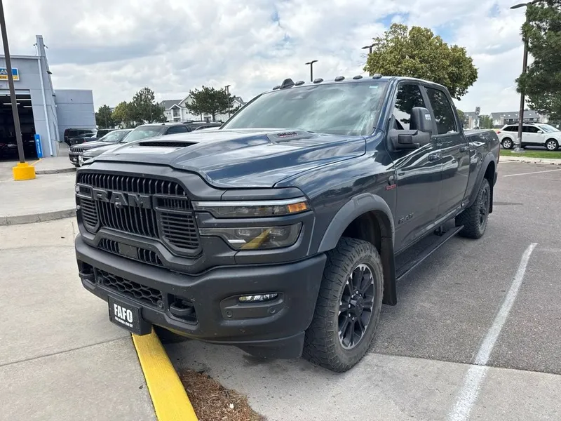 2026 RAM 2500 Power Wagon Rebel Crew Cab 4x4 6'4' Box in Forged Blue Metallic — front three-quarter view