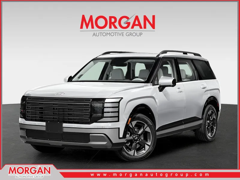 2026 Hyundai PALISADE Limited in Creamy White Pearl — front three-quarter view