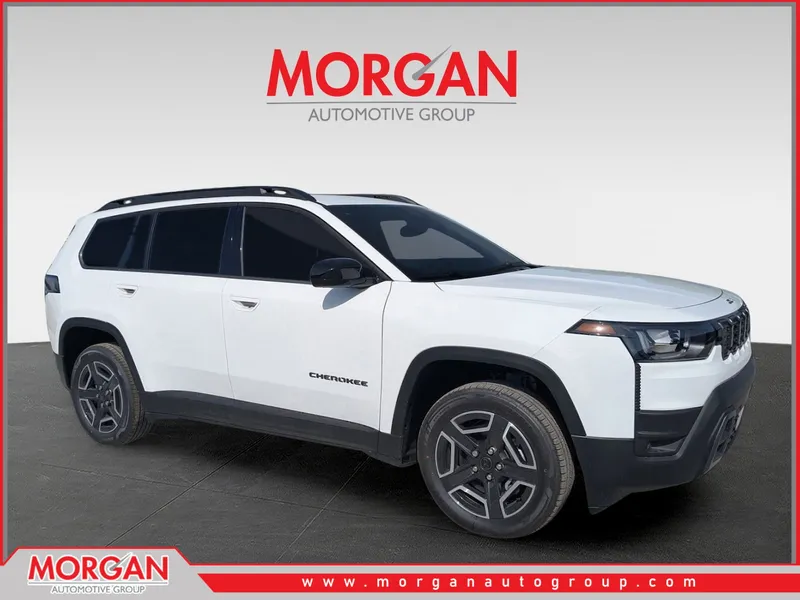 2026 Jeep Cherokee Laredo in White/off-white — front three-quarter view
