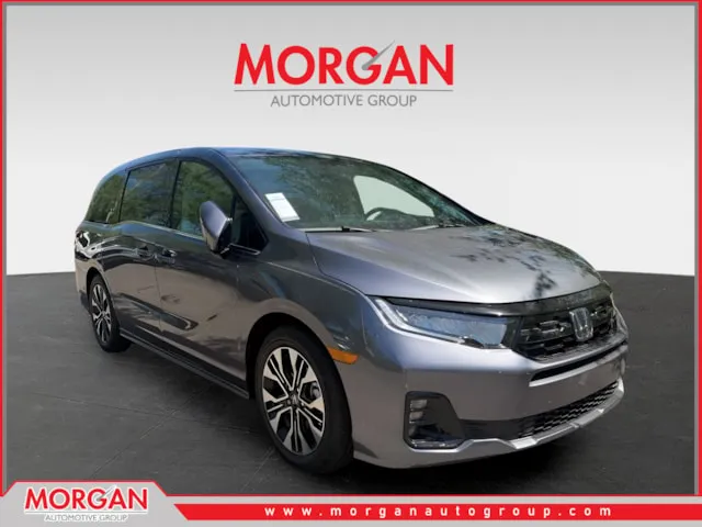 2026 Honda Odyssey Elite in Gray — front three-quarter view