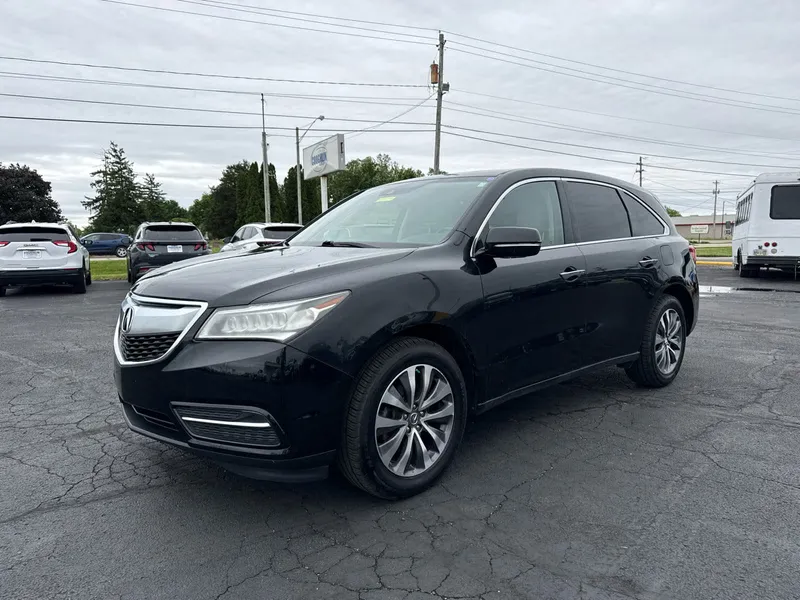 2016 Acura MDX Technology Package in Black — front three-quarter view
